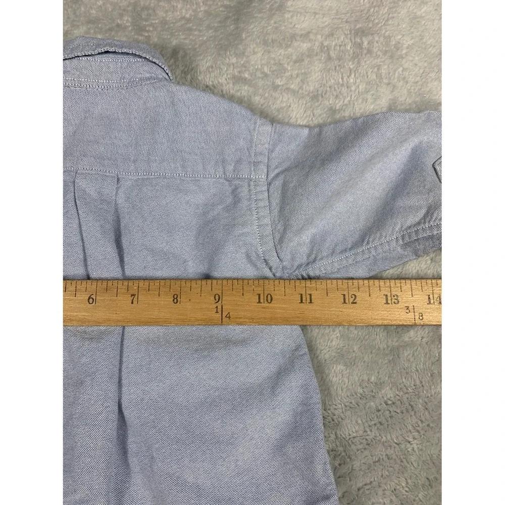 Ralph Lauren Big Pony Polo Player Baby Long Sleeve Oxford Button Shirt 12M Blue
